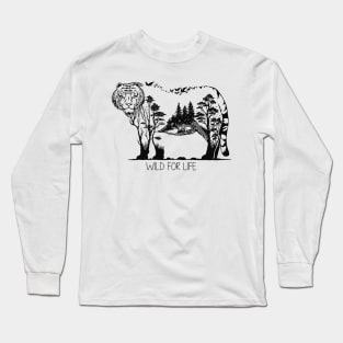 'Wild For Life' Environment Awareness Shirt Long Sleeve T-Shirt